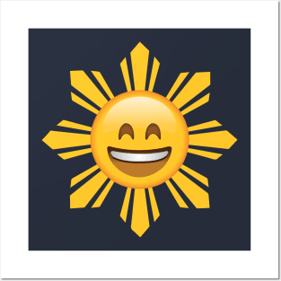 Philippines Flag Sun Smiling Laughing Face Emoji Posters and Art